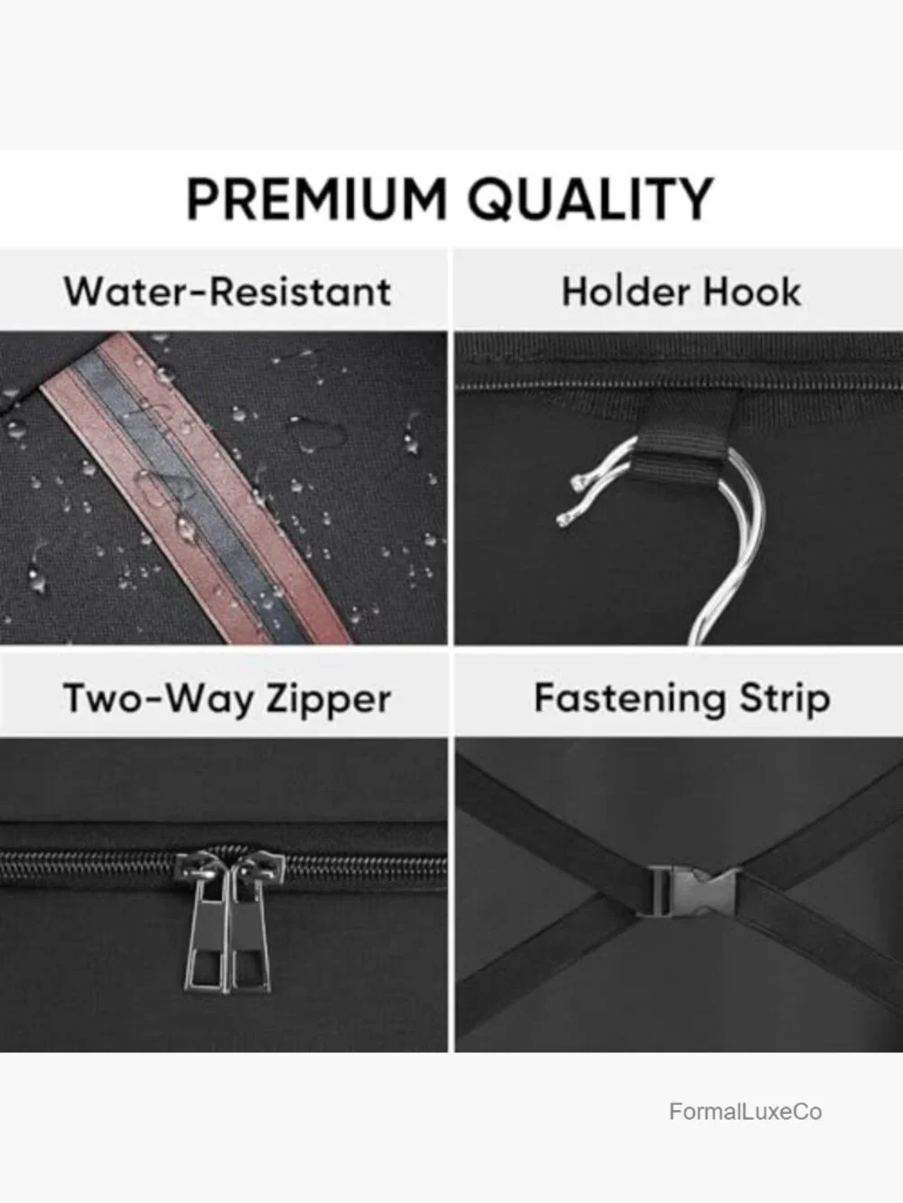 Travel Garment Bag, 42 inch Suit Bag Waterproof Carry On for Hanging Clothes,